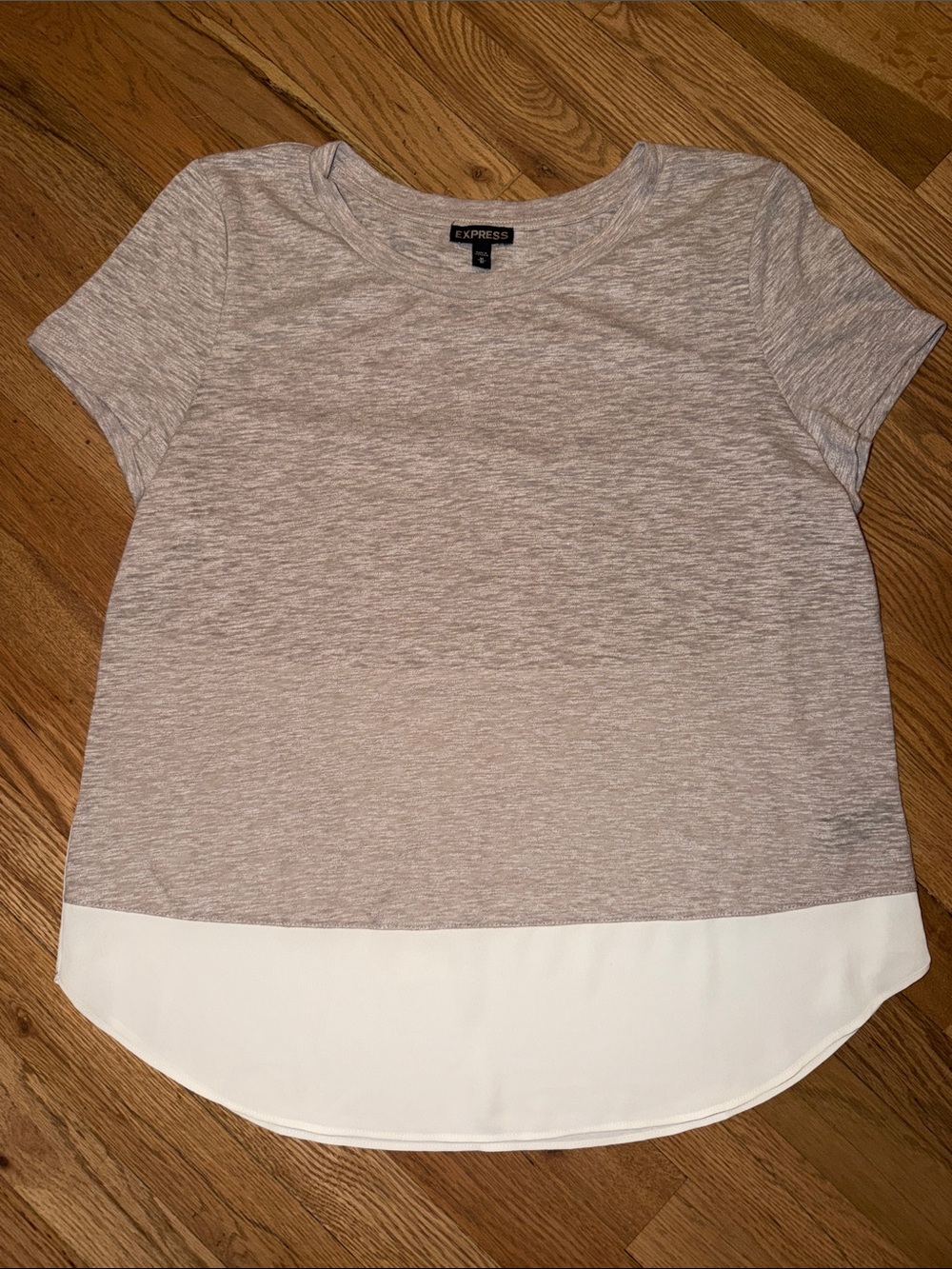 Express Taupe Heathered Short Sleeve Tee Size M